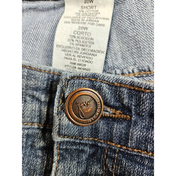 Just My Size JMS Womens Size 20W Short Classic Stretch Denim Blue Jeans - Picture 6 of 13